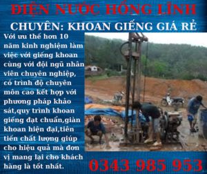 Khoan giếng công nghiệp Hồng Lĩnh