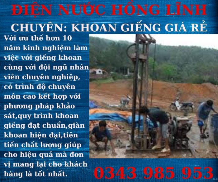 Báo giá khoan giếng tại Tân Uyên Bình Dương Uy tín số 1 1 Khoan giếng công nghiệp Hồng Lĩnh