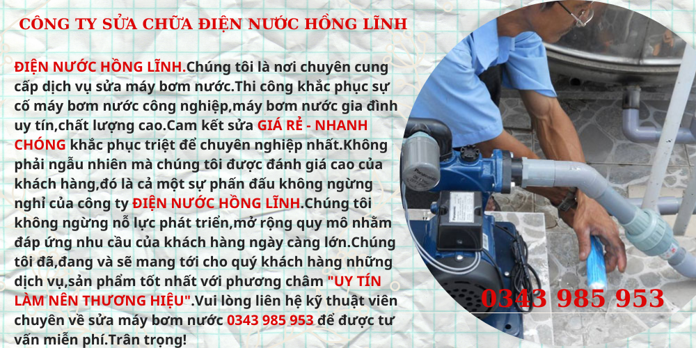 Dịch vụ sửa máy bơm nước uy tín-giá rẻ tại Thuận An.