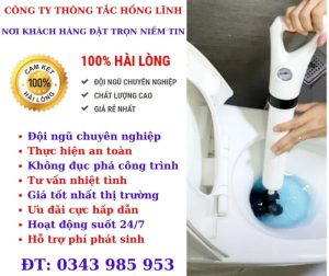 Đơn vị thông tắc bồn cầu uy tín chuyên nghiệp Hồng Lĩnh.