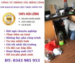 Dịch vụ thông cống nghẹt uy tín tại Hồng Lĩnh