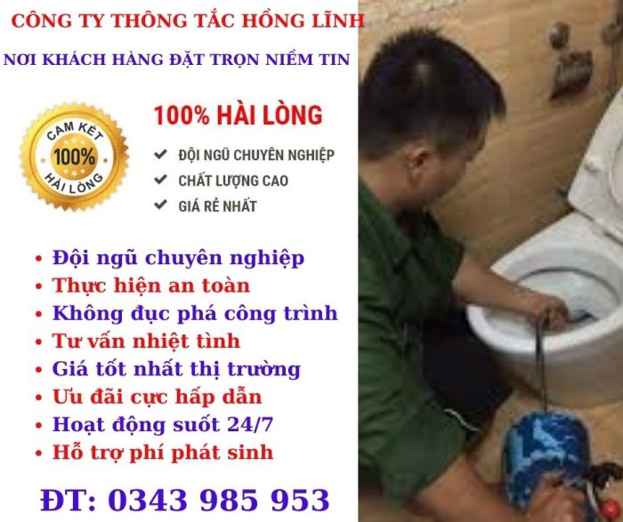 Dịch vụ thông bồn cầu uy tín số 1 đảm bảo thông sạch triệt để tại TP Thuận An