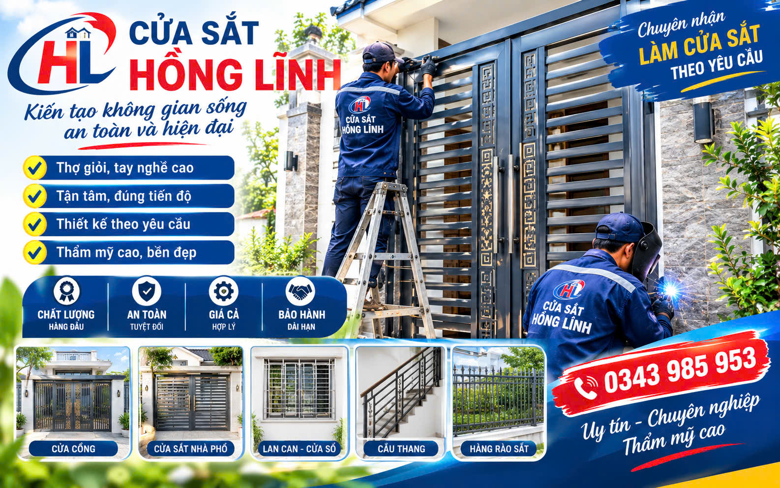 Dịch vụ làm cửa sắt Hồng Lĩnh uy tín tại Dĩ An
