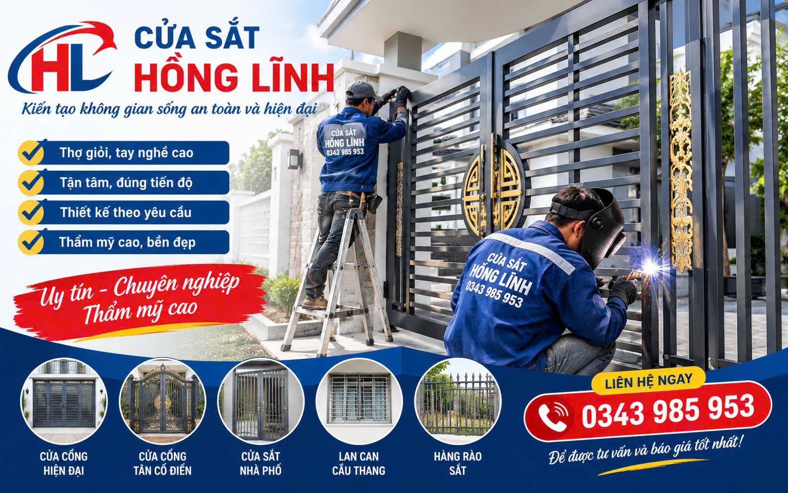 Dịch vụ làm cửa sắt Hồng Lĩnh uy tín chuyên nghiệp